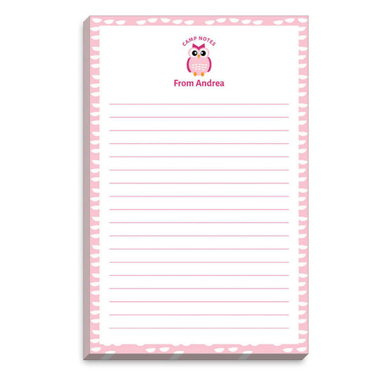 Pink Owl Camp Notepads